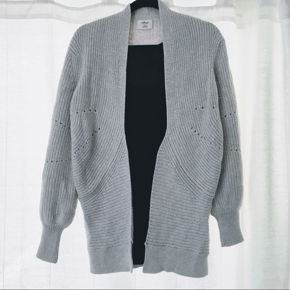 Light Grey Wilfred Chunky Sweater Cardigan